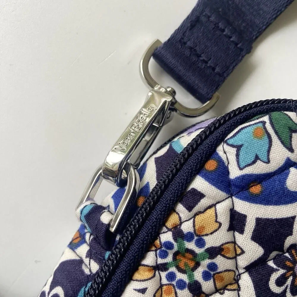 Vera Bradley Laptop Workstation Crossbody Travel Bag - “Lisbon Medallion Cool”
